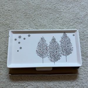 Sparkle tree ceramic platter. New in box. Never used.